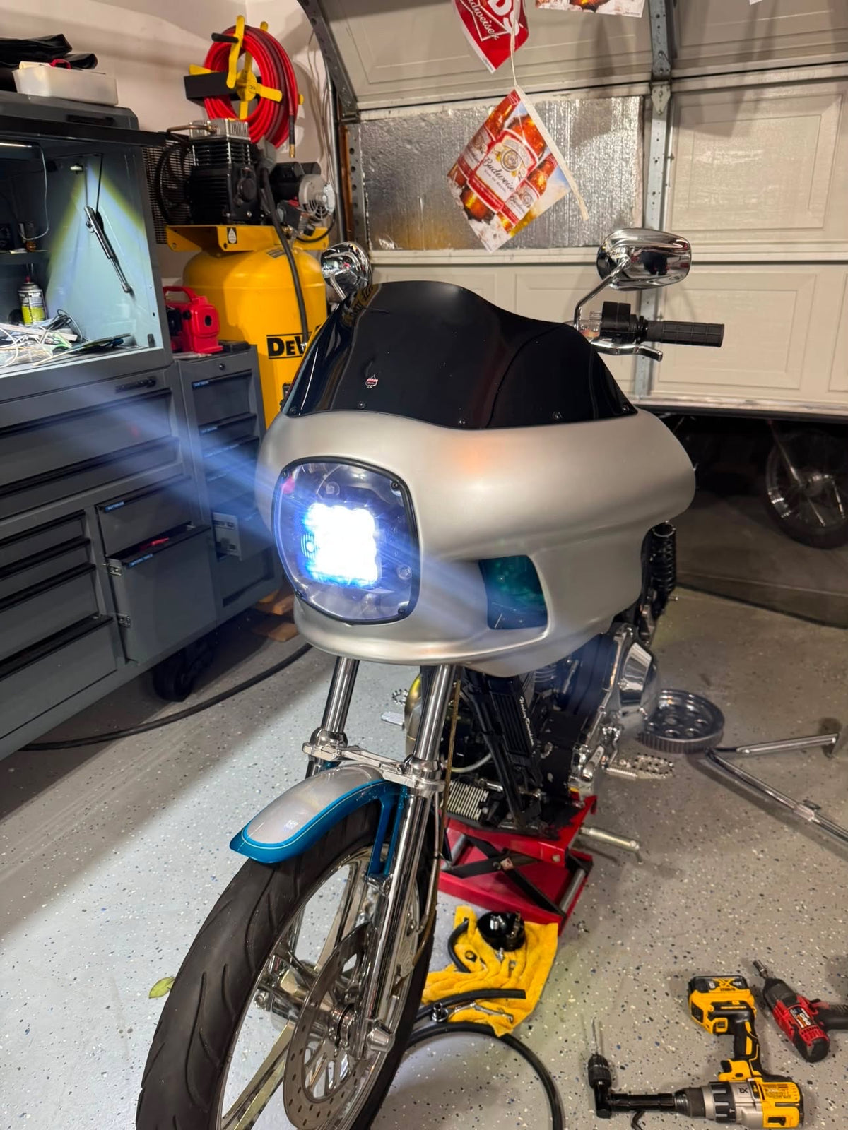 Harley FXR Faring Headlight Bracket For Diode Dynamics SS5 Pro LED Pod