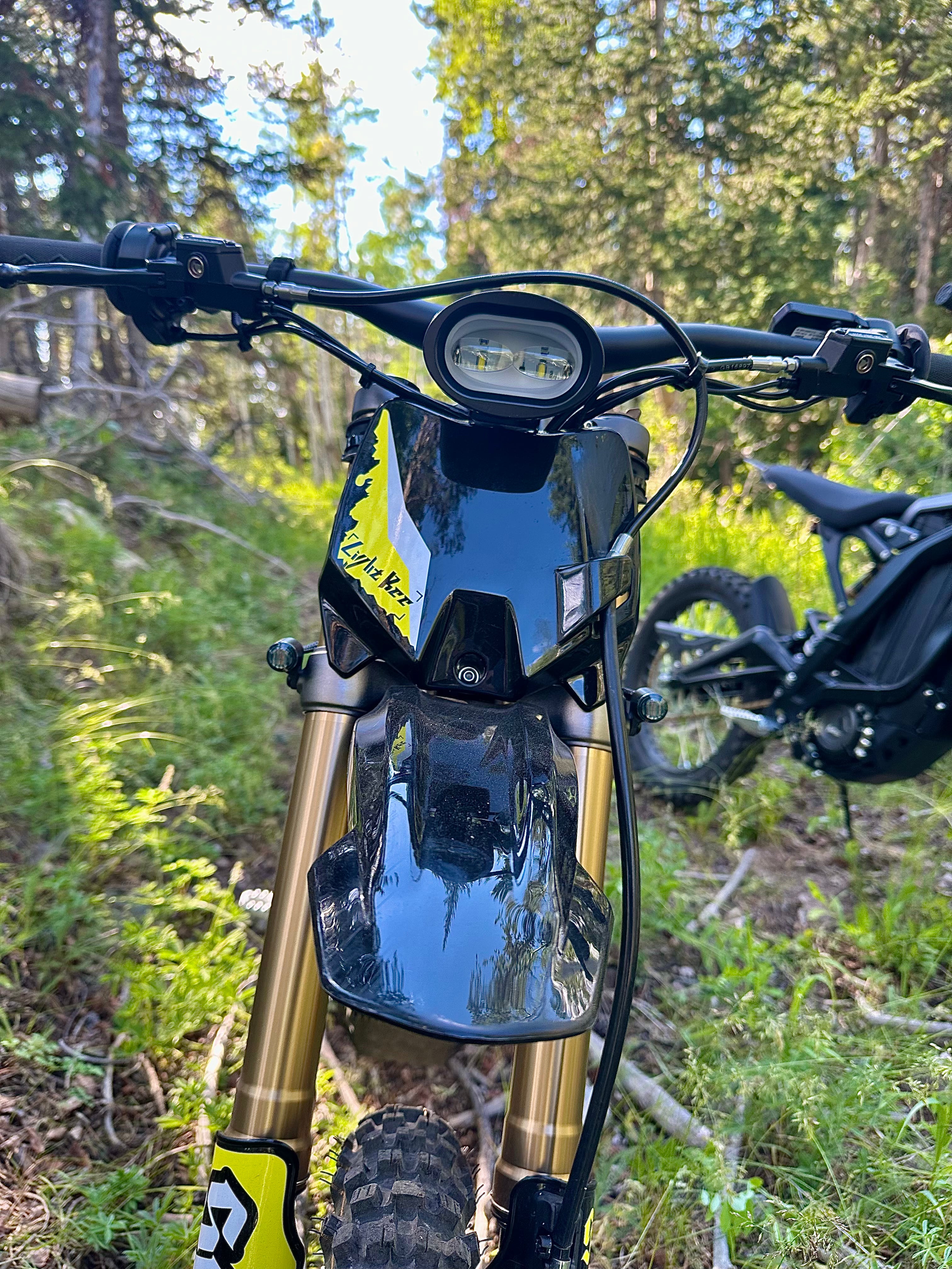 Kit from front of bike