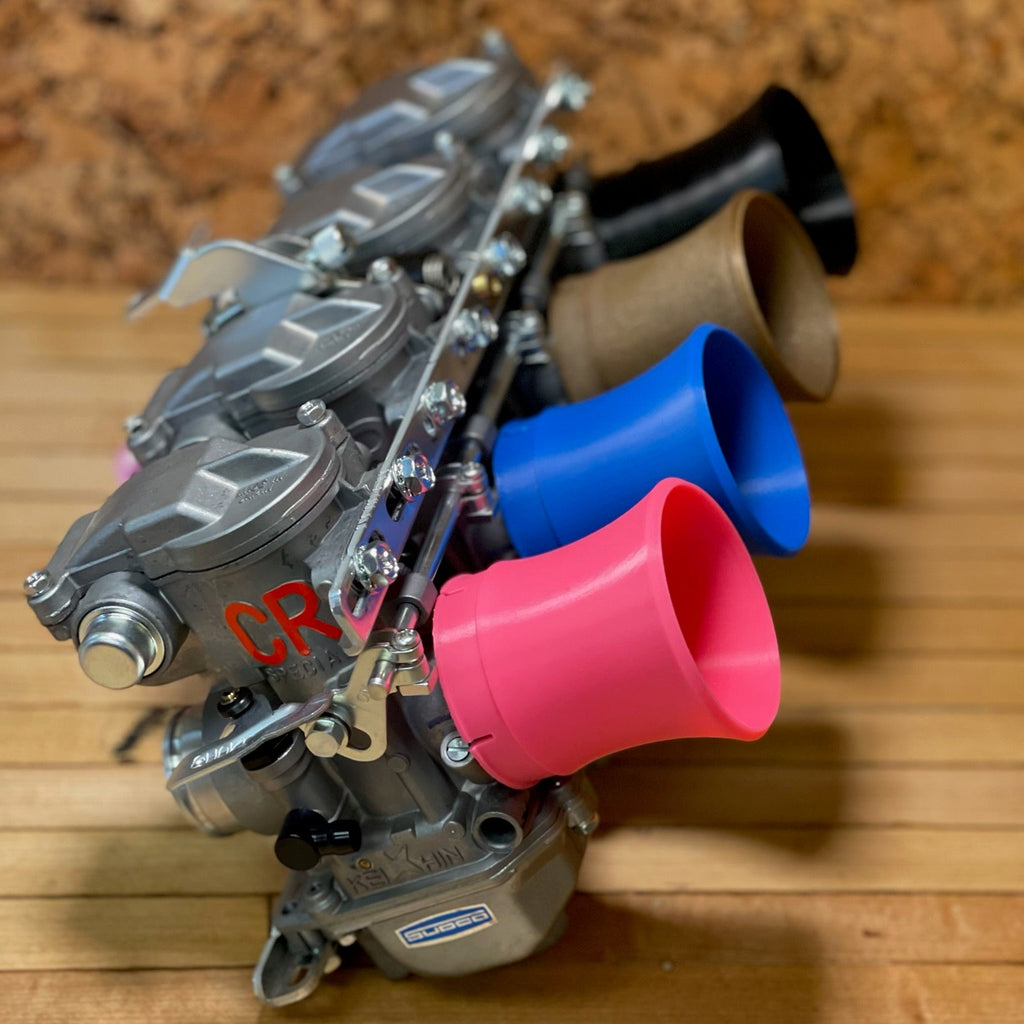 Plain Jane velocity stack shown in pink, blue, bronze and black