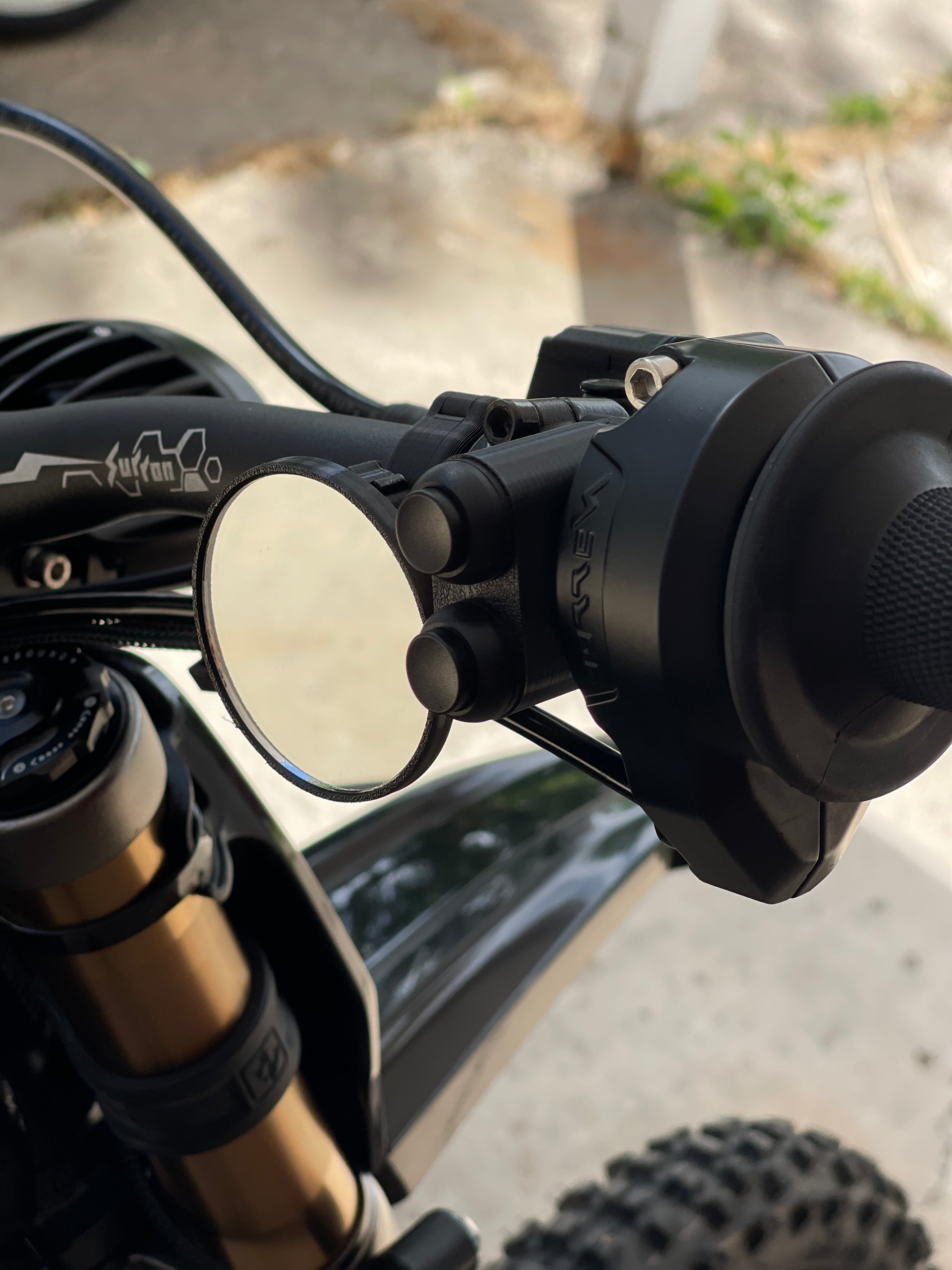 Switch housing and mirror on bike