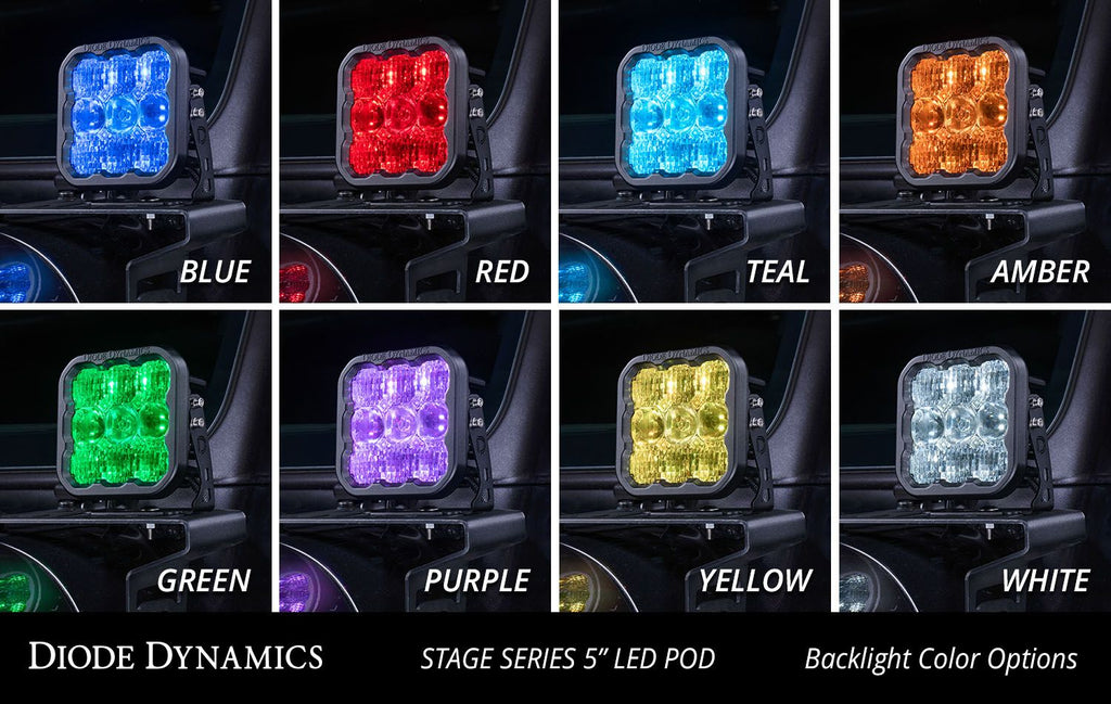Harley FXR Faring Headlight Bracket For Diode Dynamics SS5 Pro LED Pod