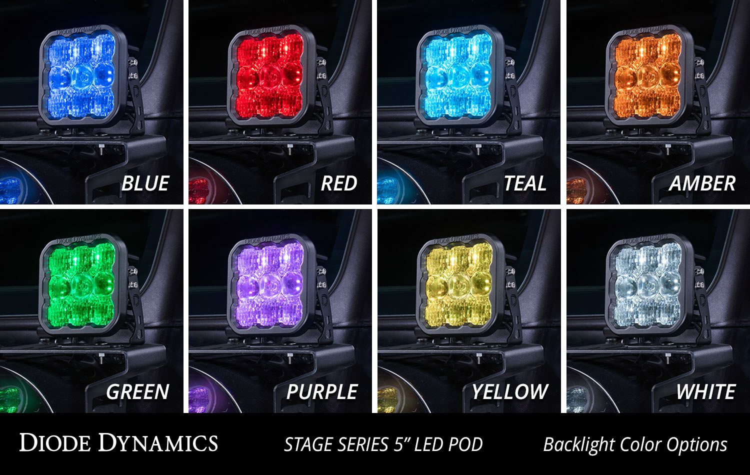 Harley FXR Faring Headlight Bracket For Diode Dynamics SS5 Pro LED Pod